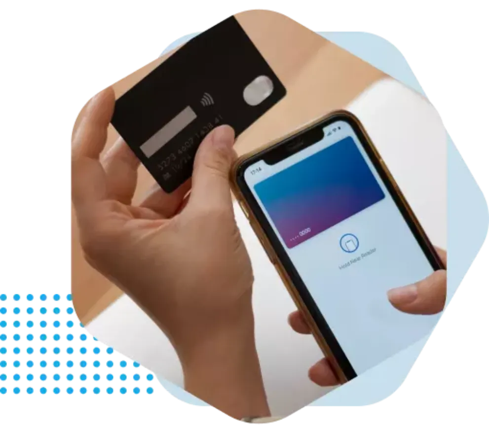image showing a credit card and mobile phone
