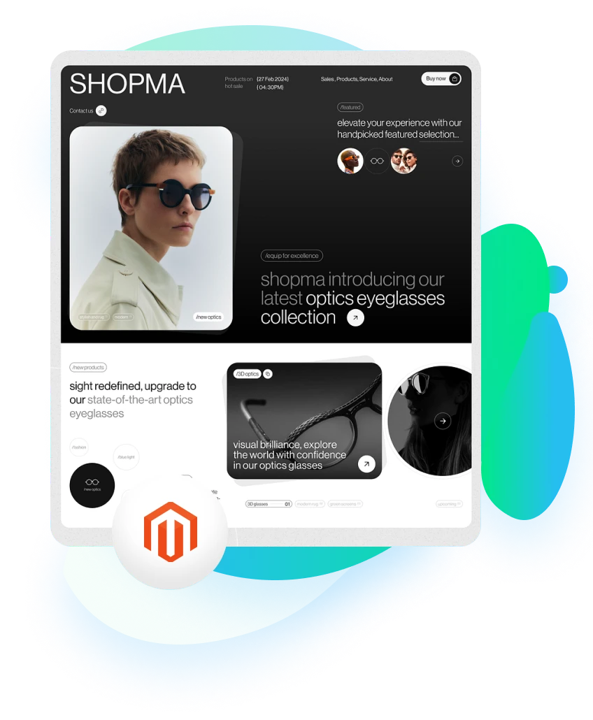 Magento website design UI